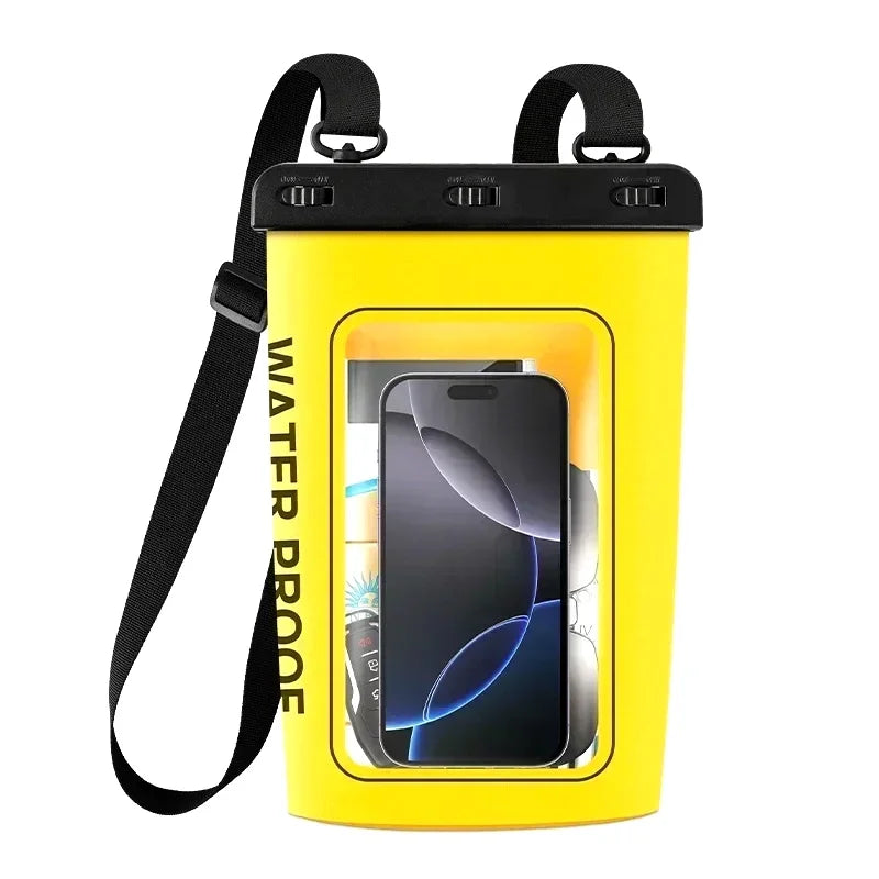 HAISSKY 1.8L Mobile Phone Waterproof Pouch For iPhone 17 16 Pro Max 15 Plus 16E Swimming Rafting Boating Beach Crossbody Bags