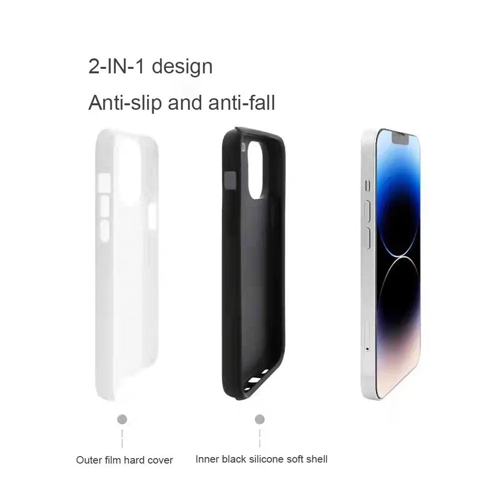 More Love Phone Case for iPhone 17 16e 16 15 14 13 12 11 X XS XR XSMAX 7 8 Air Pro Max Plus Luxury Double-layer Back Cover