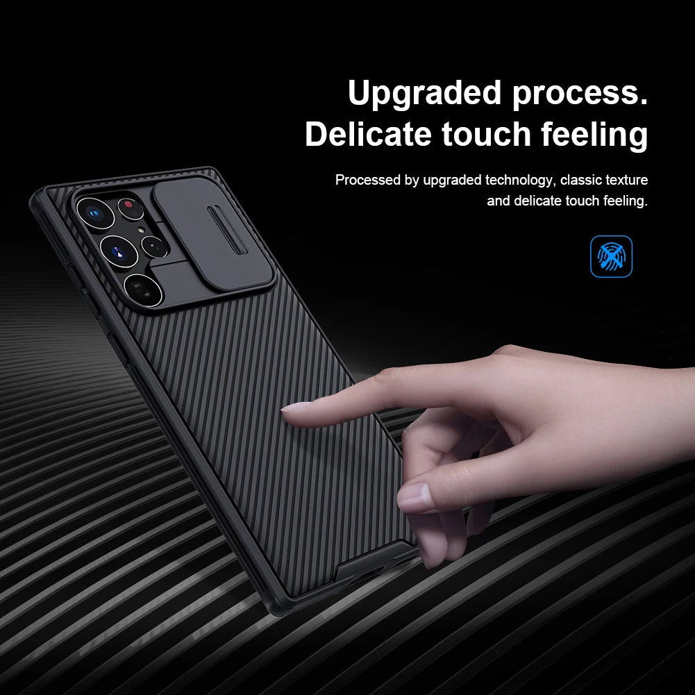 Nillkin for Samsung Galaxy S22 Ultra 5G Lens Case CamShield Pro TPU Frame Camera Cover Slide Protection Back Cover Case