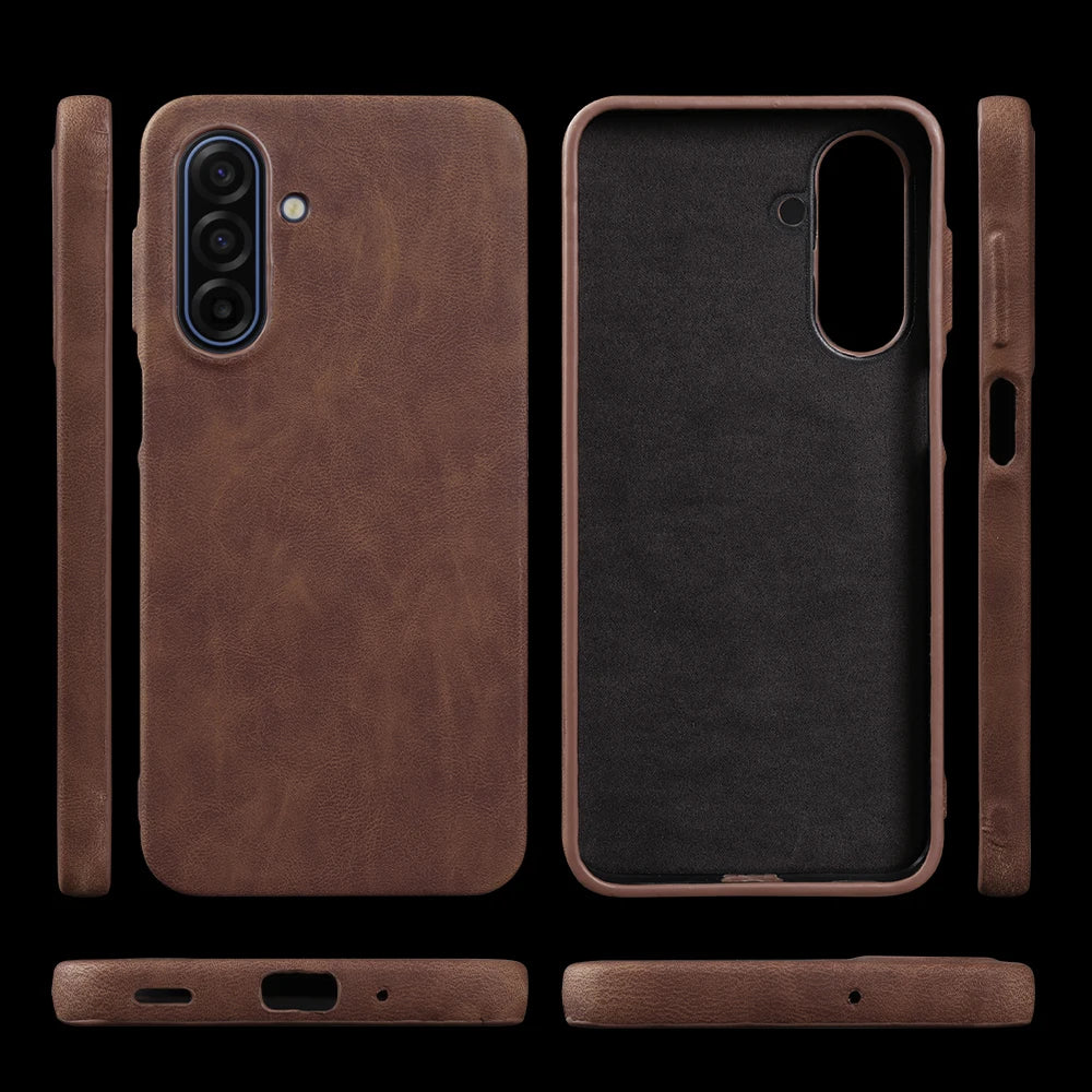 Skin Leather Case For Samsung Galaxy A17 A56 A16 A26 A36 A55 A06 A07 A15 A35 A54 A53 A13 S23 S24 S25 S26 Plus Phone Case Cover