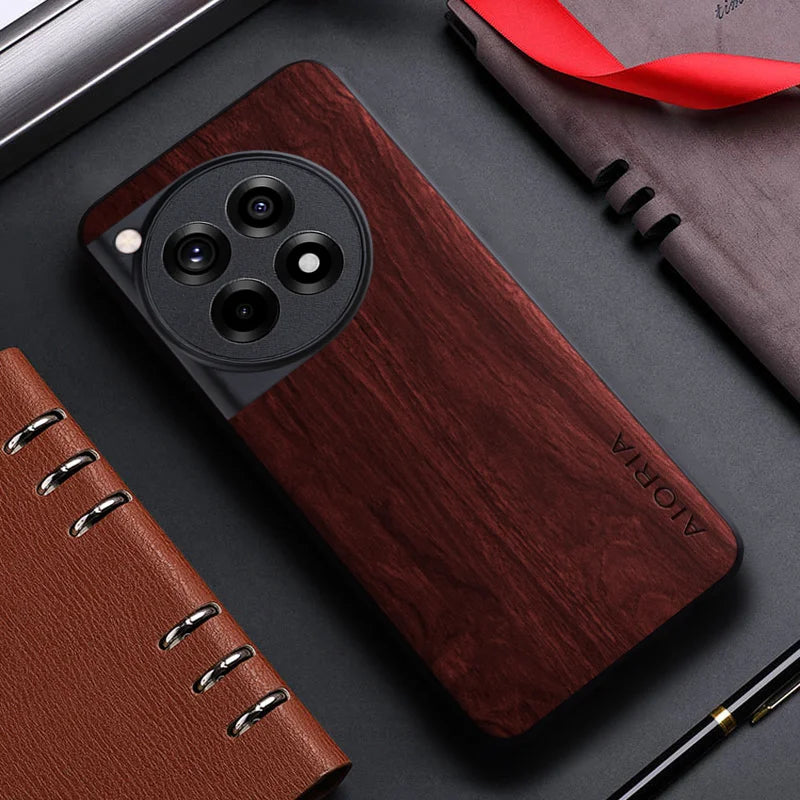 Case for OnePlus 12R 12 5G funda bamboo wood pattern back cover for oneplus 12 12r phone case capa