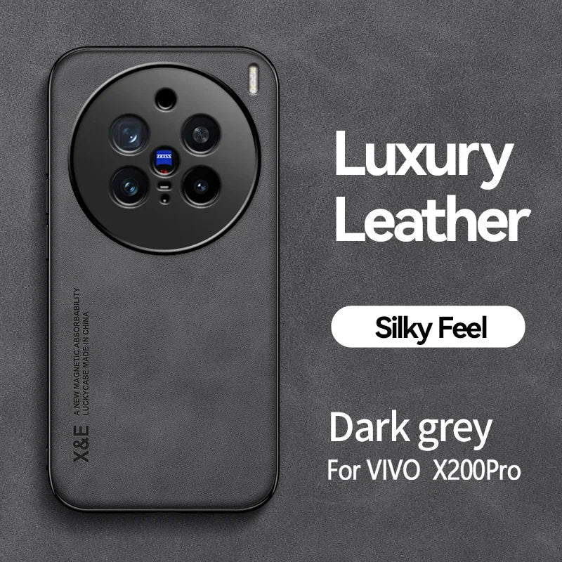 For VIVO X200 Pro Case Silicone Leather Back Cover For VIVO X200Pro Mini X 200 Protection Shell Shockproof Case