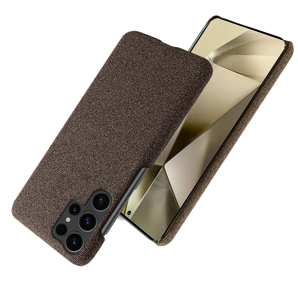 For Samsung Galaxy S24 Ultra S23+ S22Plus S21 S20 FE S10 S9 Case Luxury Fabric Cover For Galaxy Note 20 10 9 8 Cloth Capa Case