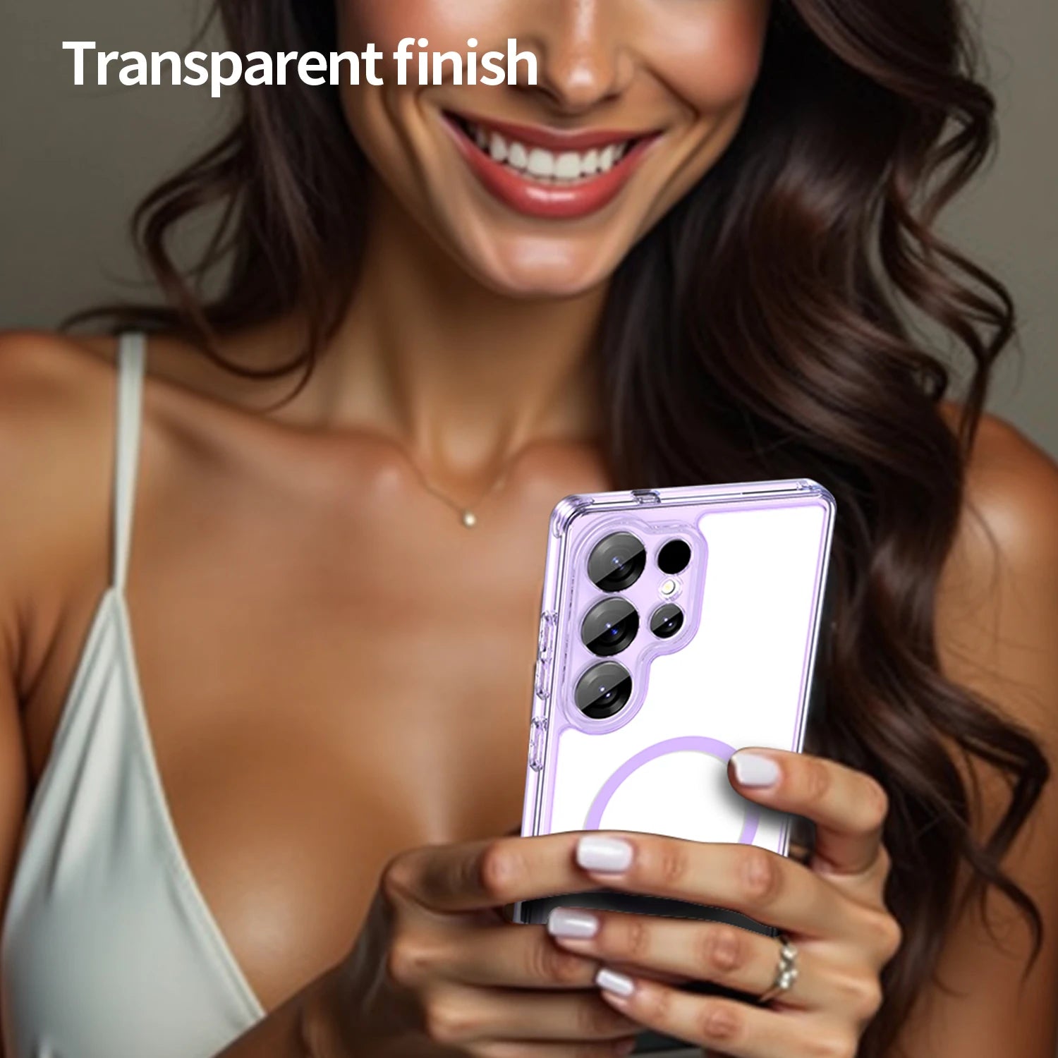 Magnetic Wireless Charging Phone Case For Samsung Galaxy S26 S25 S24 Ultra Plus S26Ultra Shockproof Clear Back Cover Coque