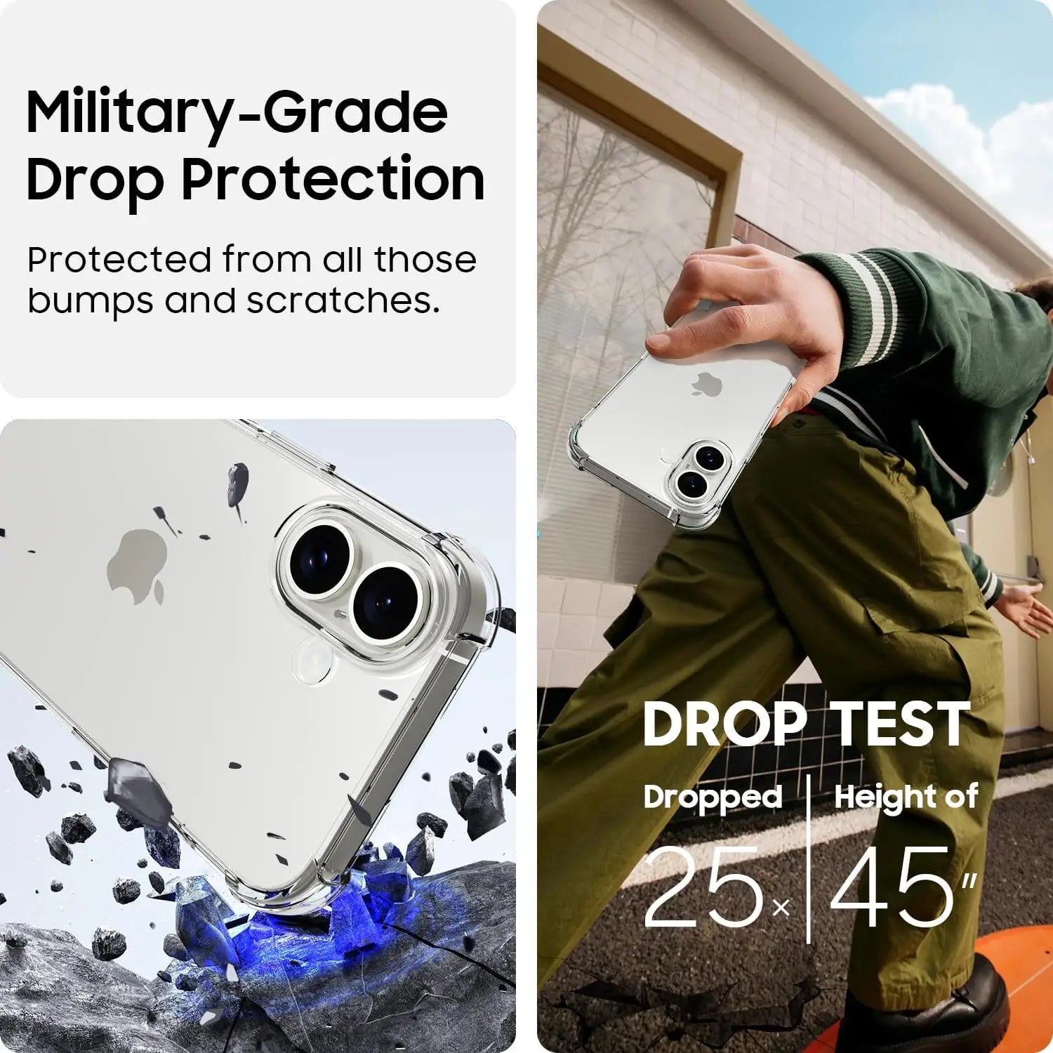 Silicone Shockproof Protective Phone Case Cover for iPhone 16 Pro Max 15 Plus 14 13 Mini 12 11 SE 2022 2020 8 Phone Accessories