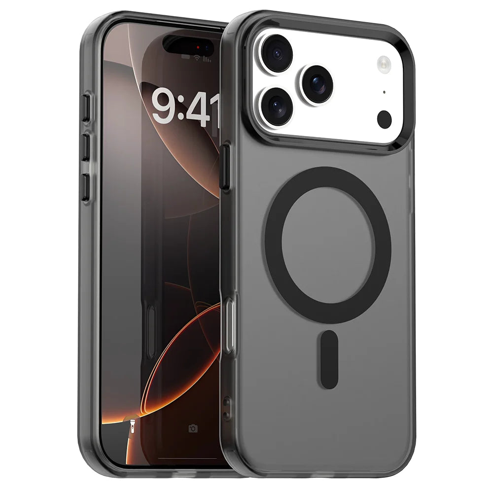 Matte Clear For Magsafe Wireless Charge Case for iPhone 17 Air 16 15 14 Plus 13 12 Pro Max Military Shockproof Candy Color Cover