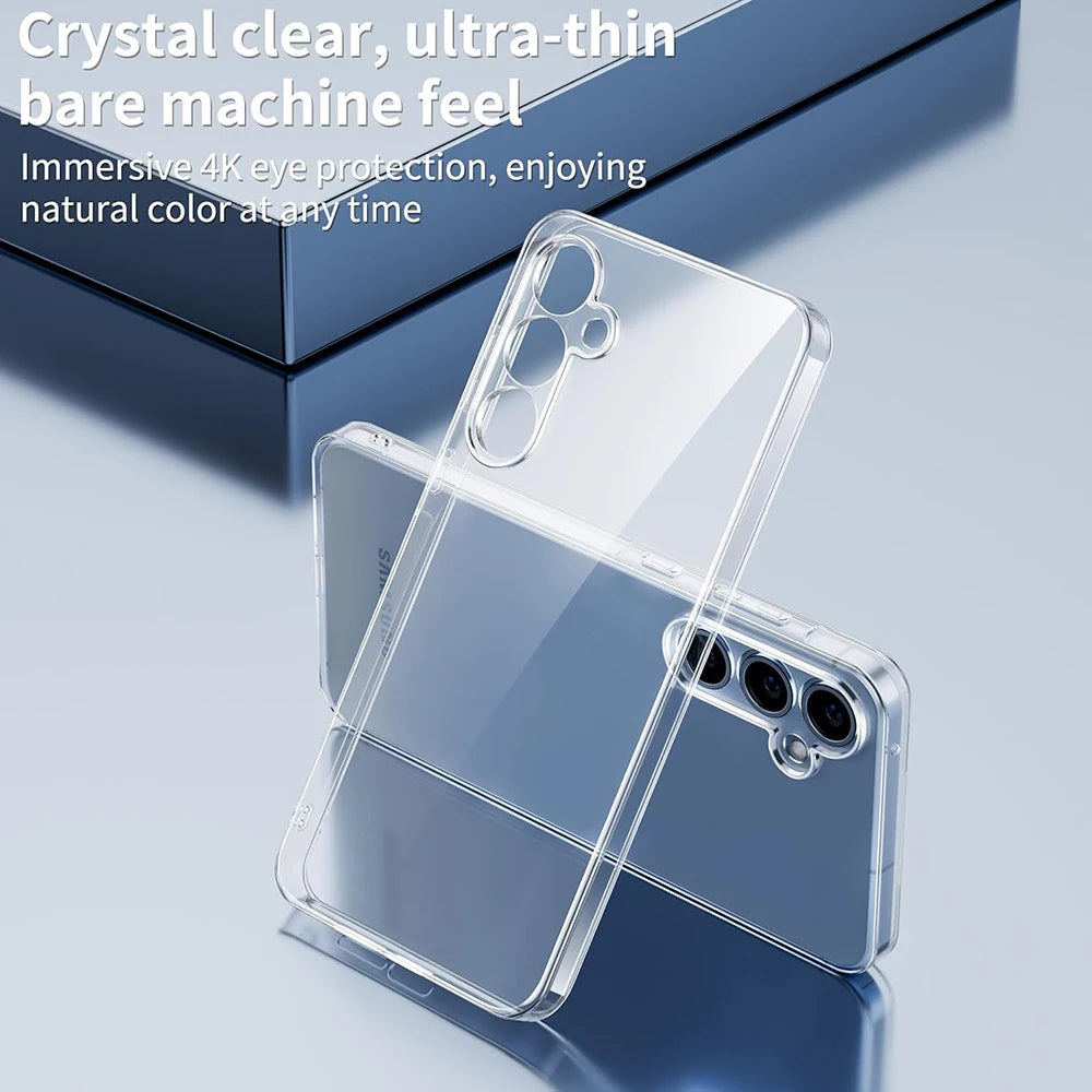 Ultra Thin Silicone Clear Case For Samsung Galaxy S25 S24 S23 S22 S21 S20 FE Plus Ultra s25Edge Transparent Cover Cases