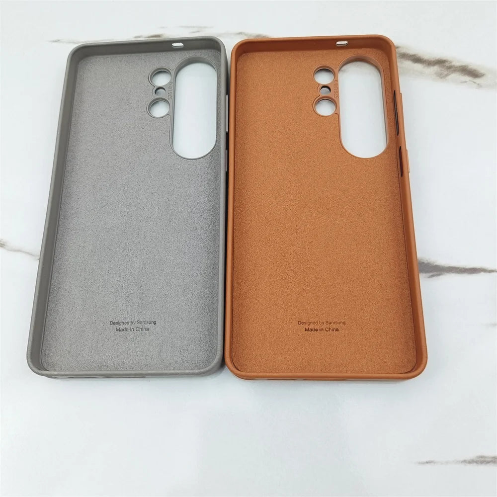 Luxury Leather Phone Case For Samsung Galaxy S26 Ultra Plus S26+ 5G Premium Genuine Shockproof Back Shell S26Ultra S26Plus Cover
