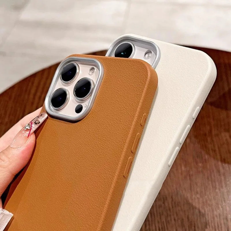 Luxury Matte Leather Phone Case For Xiaomi Mi 13T 11 Lite 5G NE Poco F6 F5 F3 X3 X5 X6 M6 Pro 4G Shockproof Silicone Soft Cover