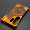 Walnut Wood Case for Samsung Galaxy S26 Ultra Cover 26 U Shockproof Frameless Metal Funda Built-in Kickstand with Protector