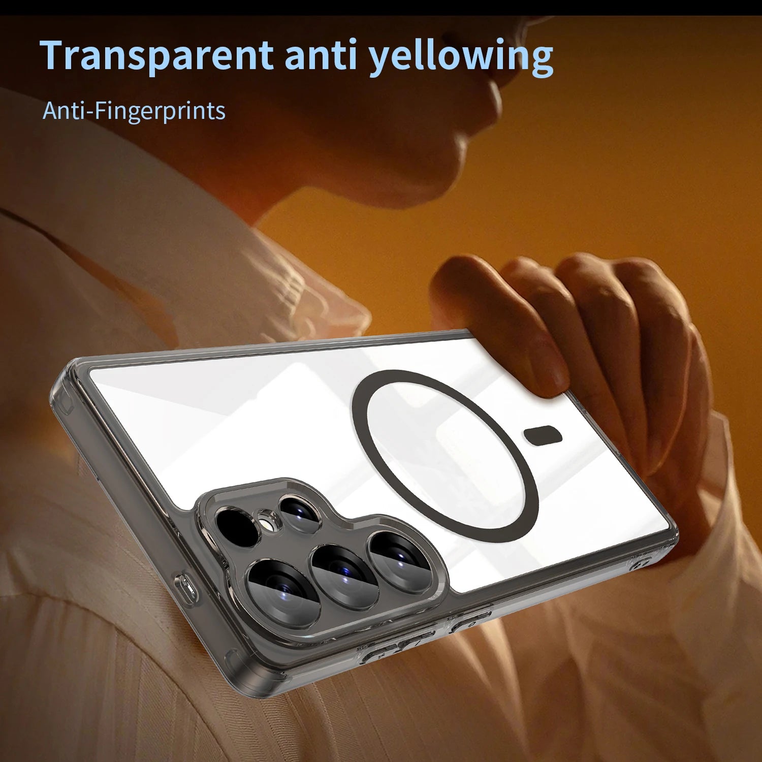 Magnetic Wireless Charging Phone Case For Samsung Galaxy S26 S25 S24 Ultra Plus S26Ultra Shockproof Clear Back Cover Coque