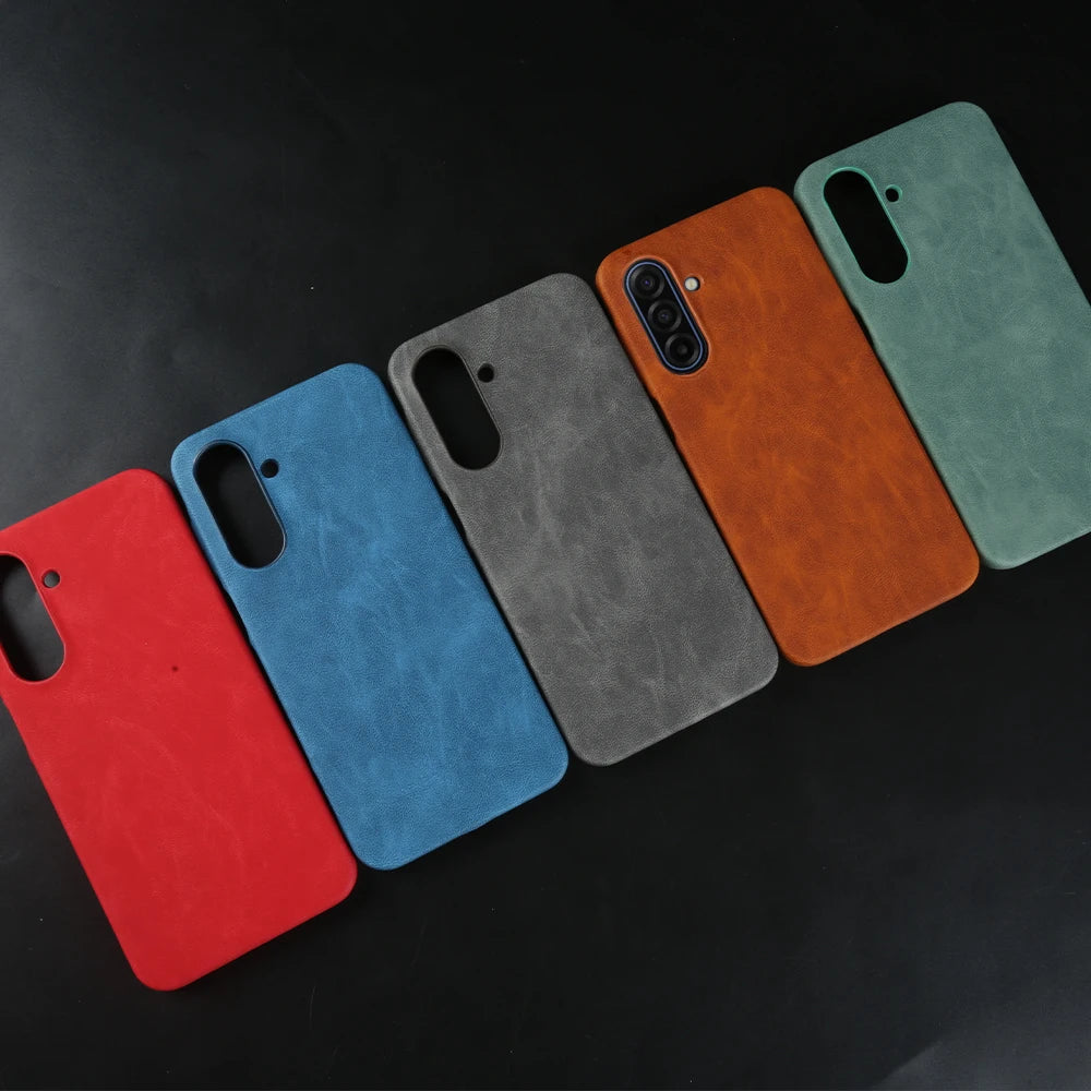 Skin Leather Case For Samsung Galaxy A17 A56 A16 A26 A36 A55 A06 A07 A15 A35 A54 A53 A13 S23 S24 S25 S26 Plus Phone Case Cover