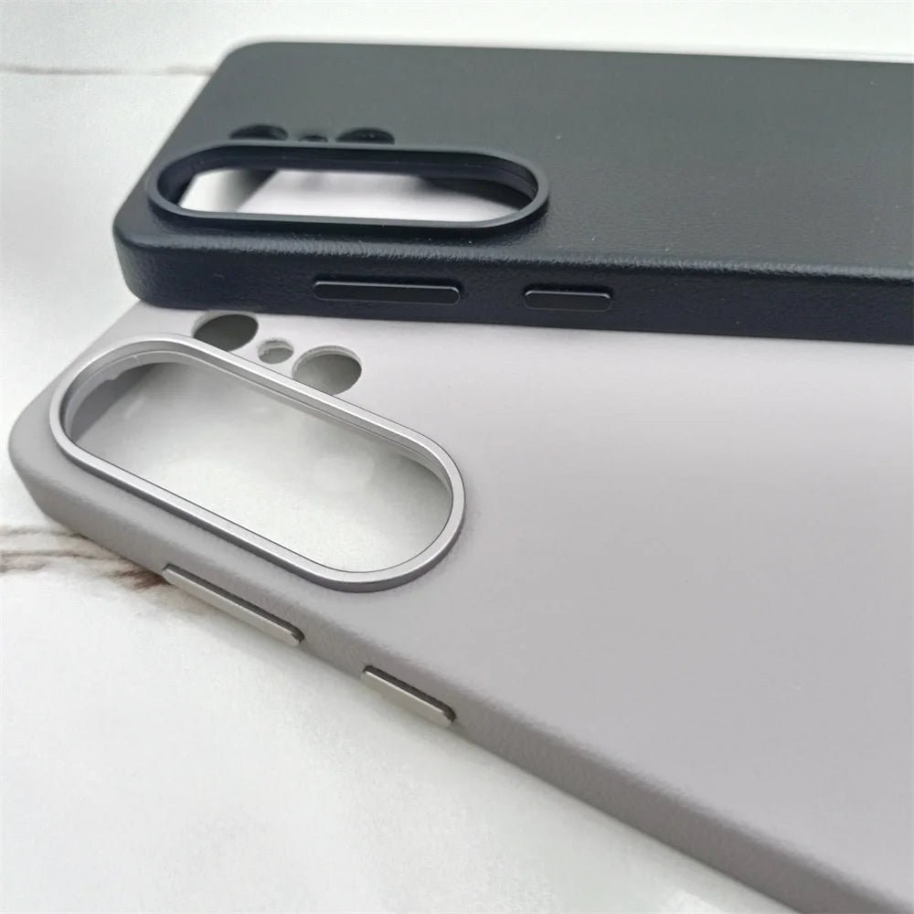 Luxury Leather Phone Case For Samsung Galaxy S26 Ultra Plus S26+ 5G Premium Genuine Shockproof Back Shell S26Ultra S26Plus Cover