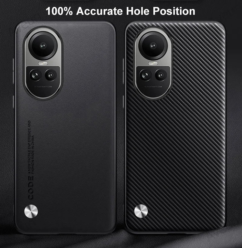 Luxury PU Leather Case For OPPO Reno 10 Pro 10Pro Back Cover Matte Silicone Protection Phone Case For OPPO Reno 10 5G Reno10 Pro