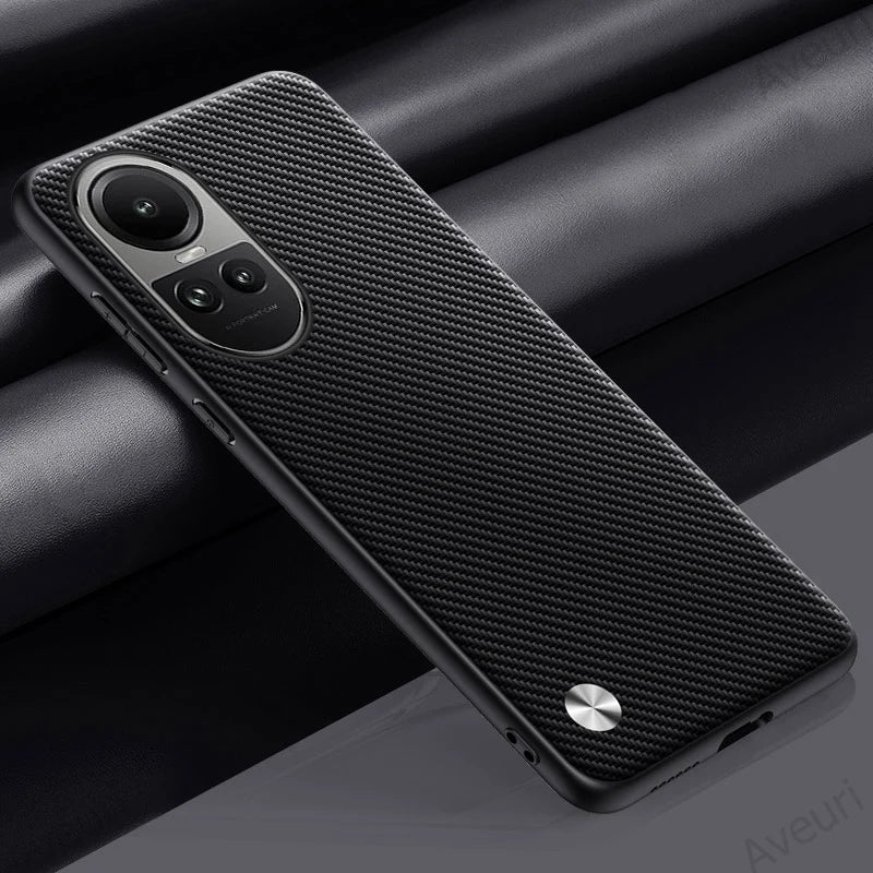Luxury PU Leather Case For OPPO Reno 10 Pro 10Pro Back Cover Matte Silicone Protection Phone Case For OPPO Reno 10 5G Reno10 Pro