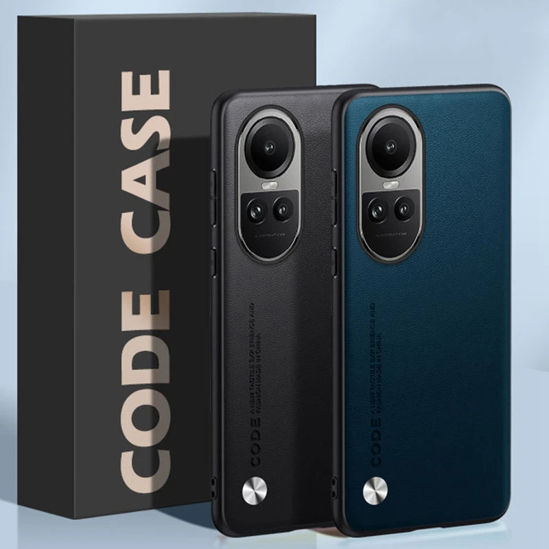 Luxury PU Leather Case For OPPO Reno 10 Pro 10Pro Back Cover Matte Silicone Protection Phone Case For OPPO Reno 10 5G Reno10 Pro