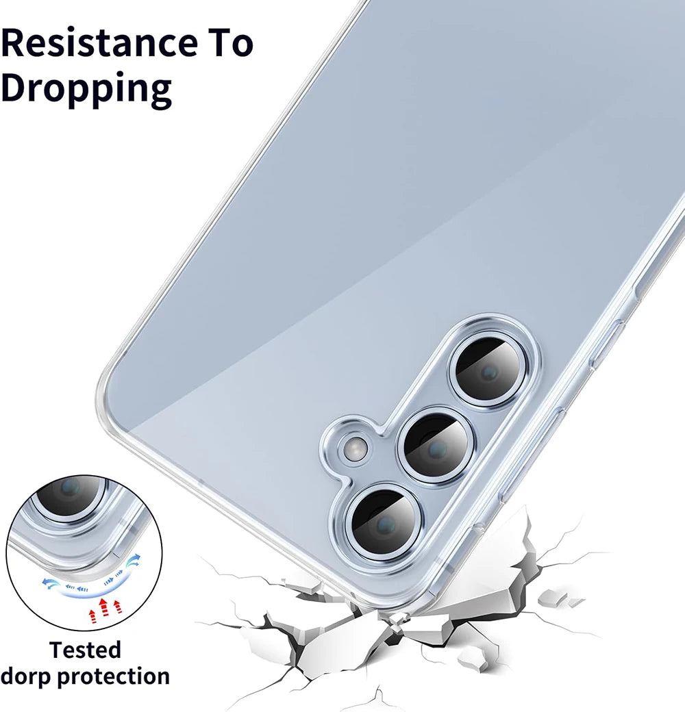 Ultra Thin Silicone Clear Case For Samsung Galaxy S25 S24 S23 S22 S21 S20 FE Plus Ultra s25Edge Transparent Cover Cases