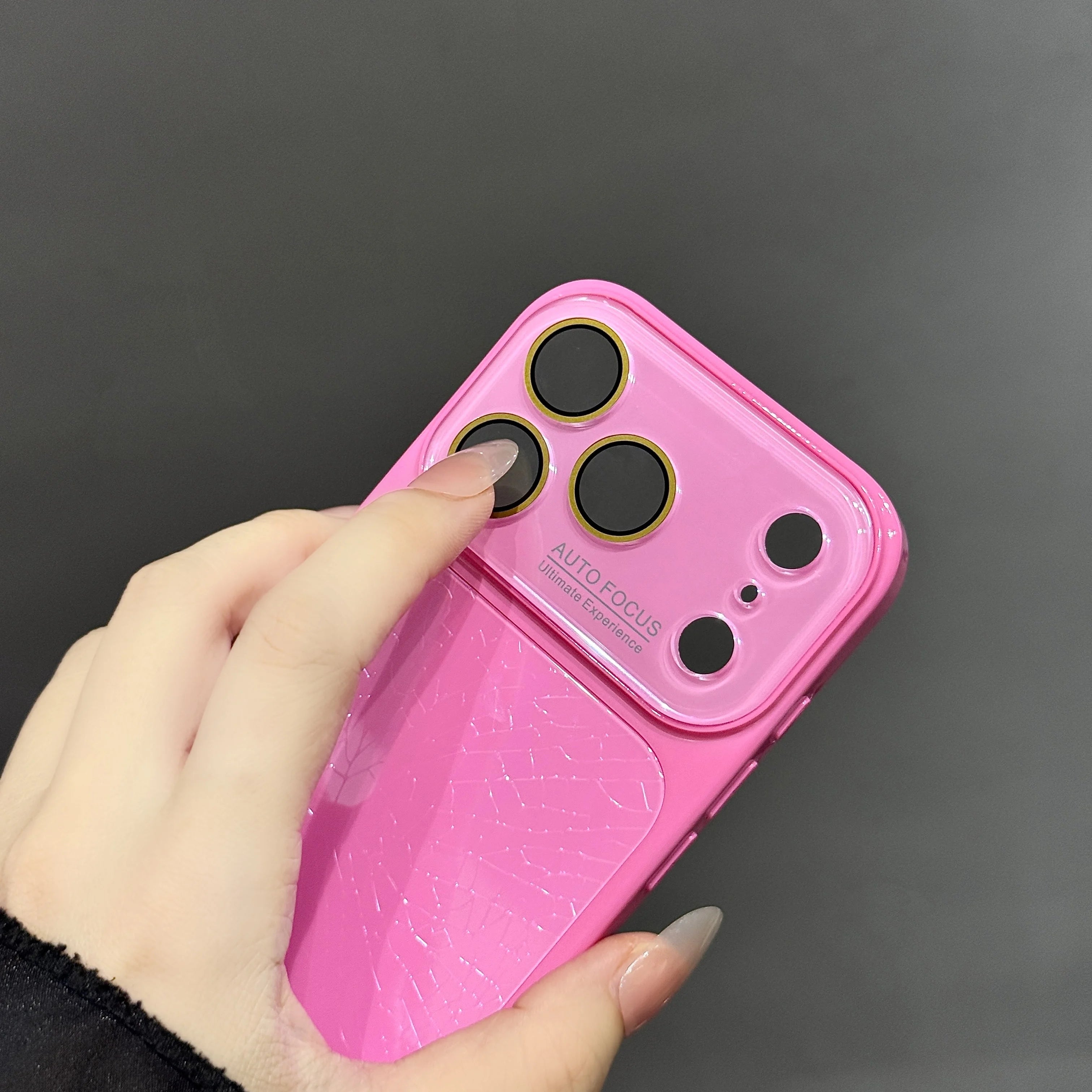 Large Window Broken Glass Texture Phone Case for iPhone 13 14 15 16 17 Pro Max Lens Film Protective Phone Cover Luxury Shell