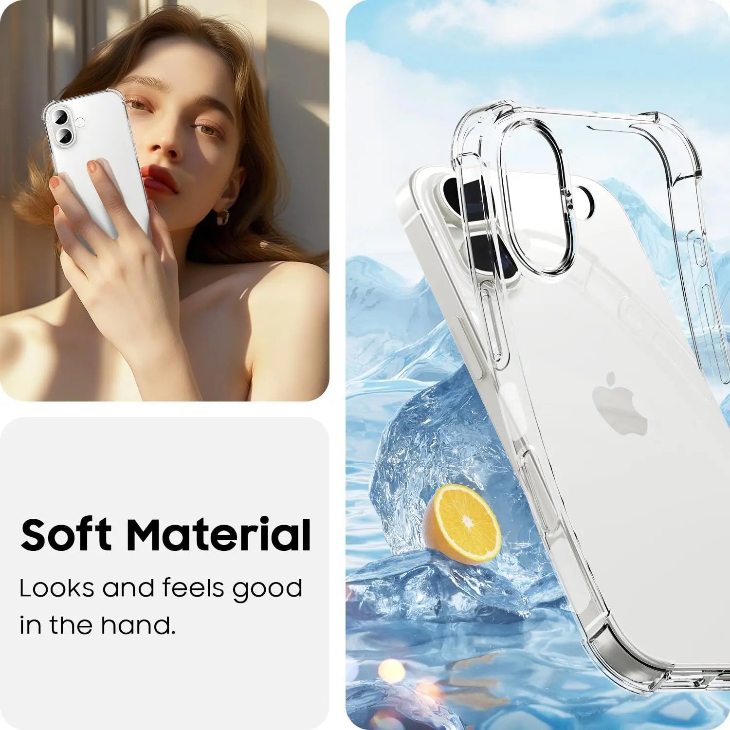 Silicone Shockproof Protective Phone Case Cover for iPhone 16 Pro Max 15 Plus 14 13 Mini 12 11 SE 2022 2020 8 Phone Accessories