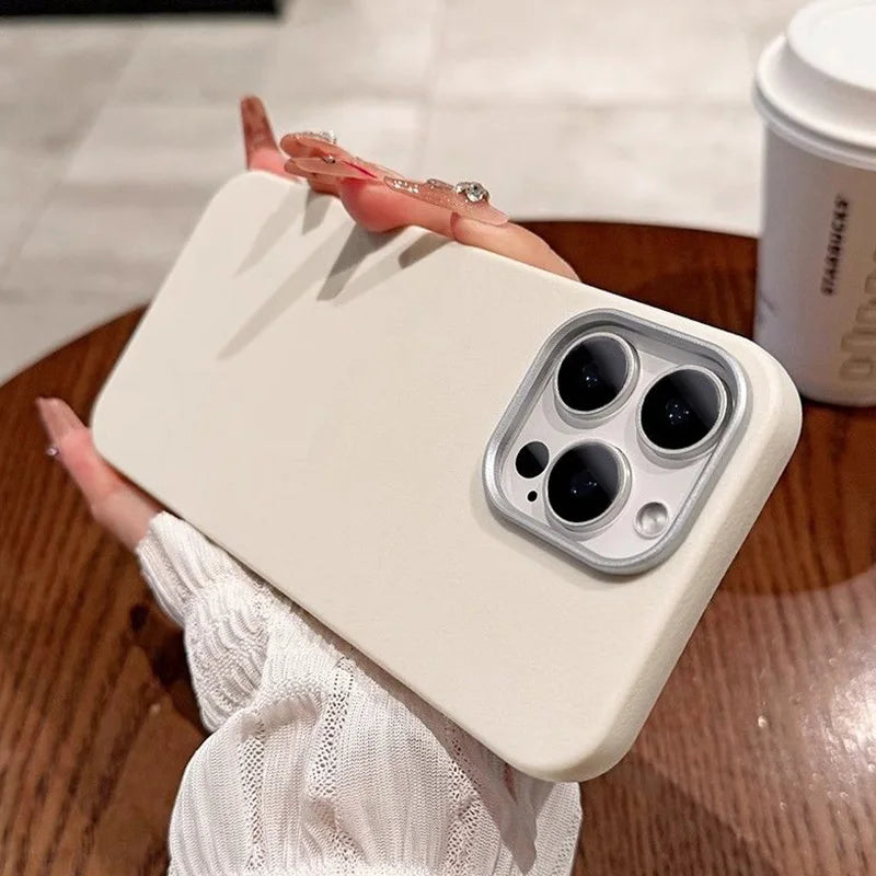 Luxury Matte Leather Phone Case For Xiaomi Mi 13T 11 Lite 5G NE Poco F6 F5 F3 X3 X5 X6 M6 Pro 4G Shockproof Silicone Soft Cover