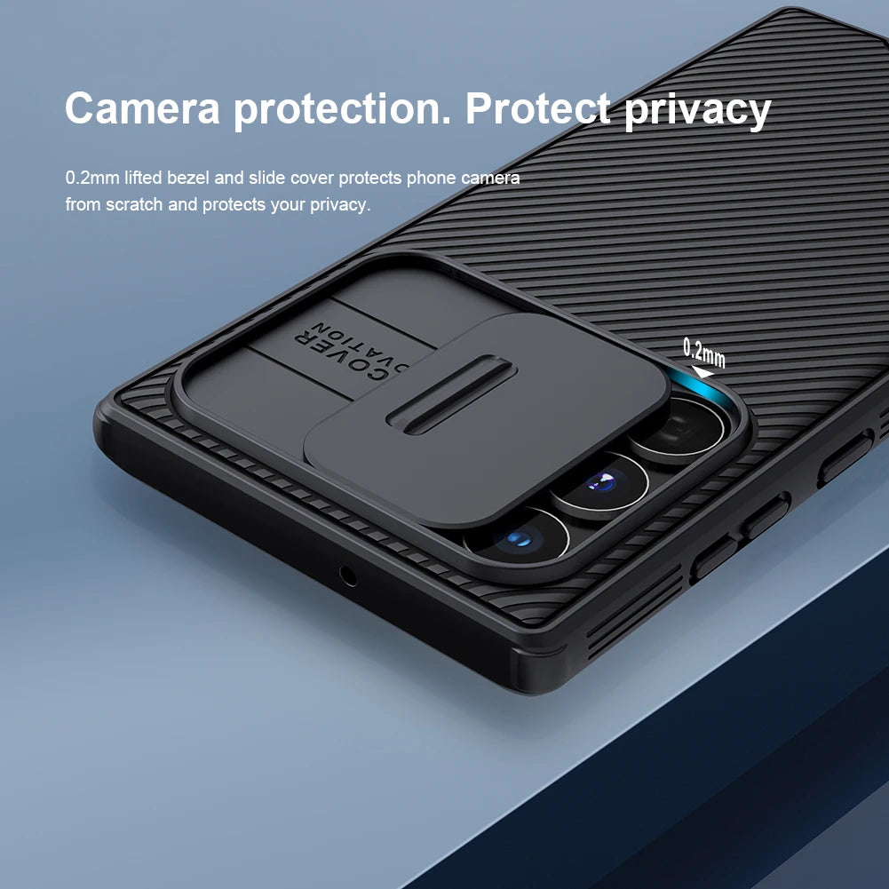 Nillkin for Samsung Galaxy S22 Ultra 5G Lens Case CamShield Pro TPU Frame Camera Cover Slide Protection Back Cover Case
