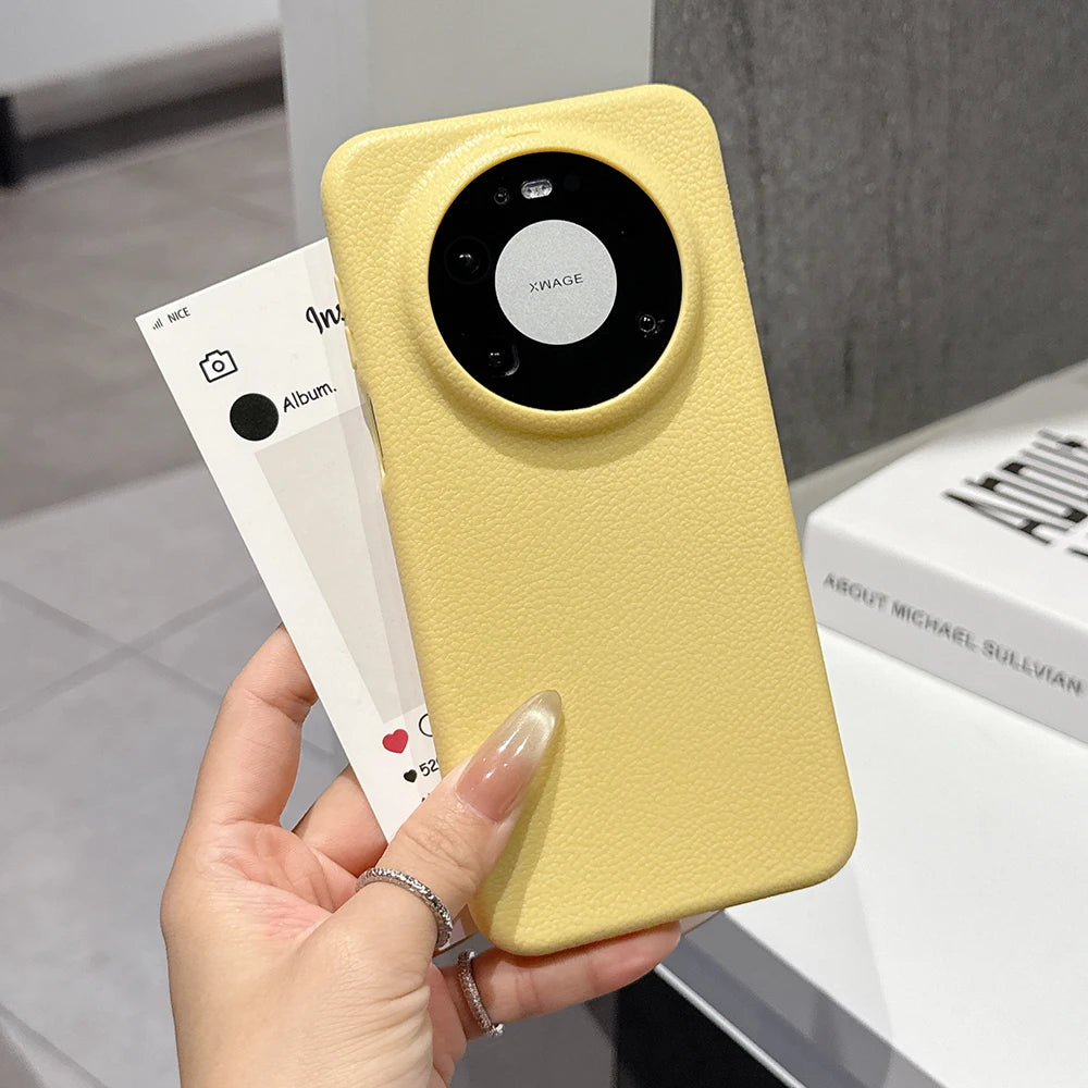 Leather Texture Silicone Soft Case For Huawei Mate 80 70 Pura 80 70 P60 Pro Plus Pro+ Candy Color Matte Ultra Thin Shell Funda