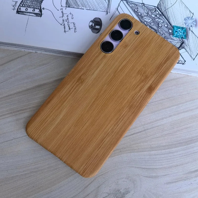 For Samsung Galaxy S25 Ultra S26 S24 S23 S22 S21 Note20 ultra Samsung S25 Plus Walnut Enony Wood Rosewood Wooden Back Case Cover