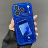 Large Window Broken Glass Texture Phone Case for iPhone 13 14 15 16 17 Pro Max Lens Film Protective Phone Cover Luxury Shell