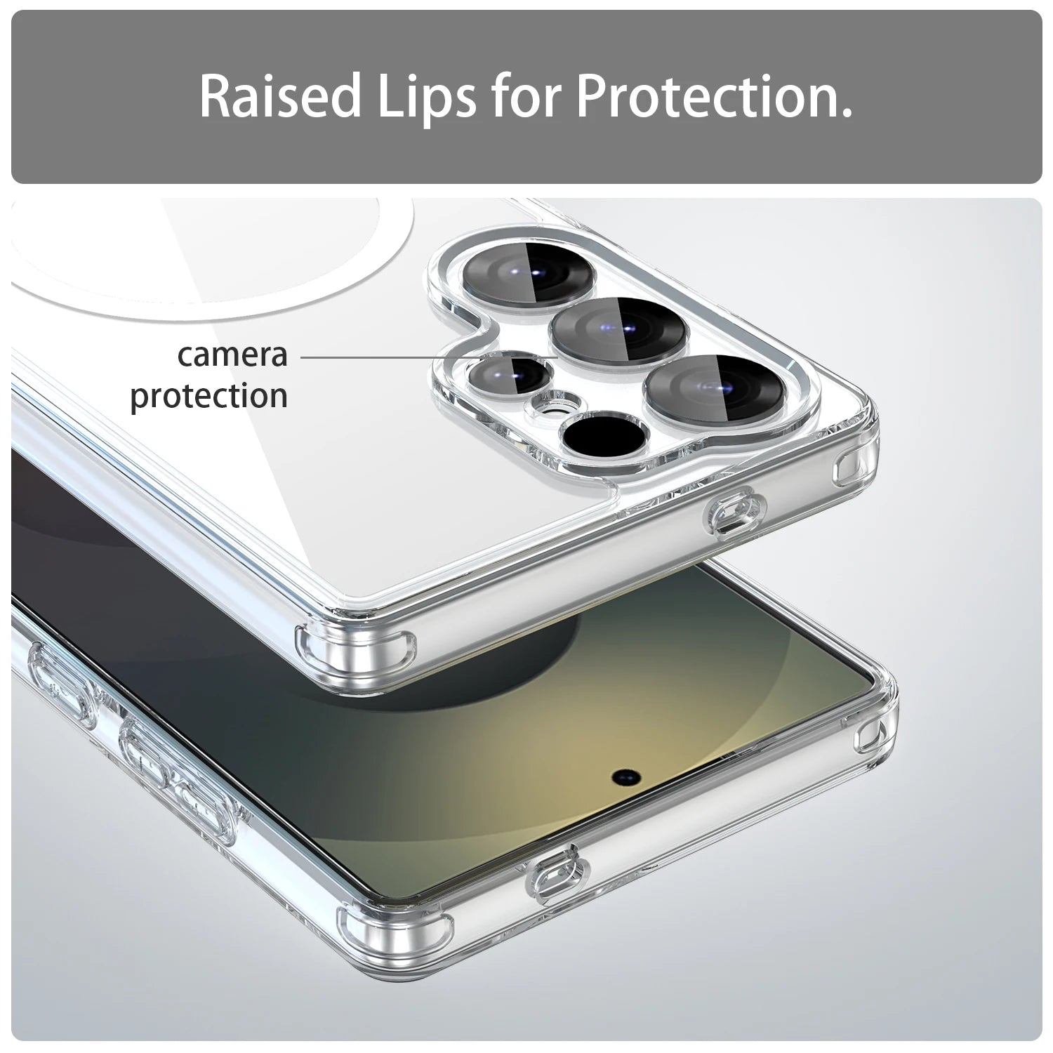 Magnetic Wireless Charging Phone Case For Samsung Galaxy S26 S25 S24 Ultra Plus S26Ultra Shockproof Clear Back Cover Coque